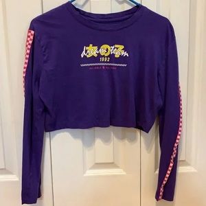 💜 COTTON ON DREAM TEAM LONG SLEEVE CROP TOP 💜
